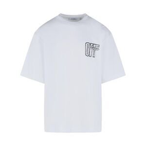 Off-White 'Motion Arrow' White Cotton T-Shirt Men